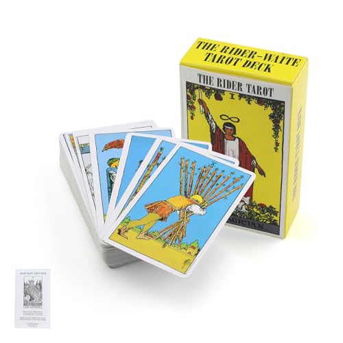 LERANXIN Rider Waite Tarot Deck, Tarot Cards Made of Coated Paper with Instructions, Tarot Cards and Book for Beginners Set Suitable for Family Gatherings