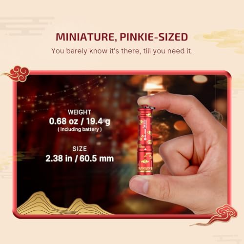 Image of OLIGHT 90 Lumens i3E EOS PMMA TIR Lens AAA Keychain Flashlight (Auspicious Clouds)