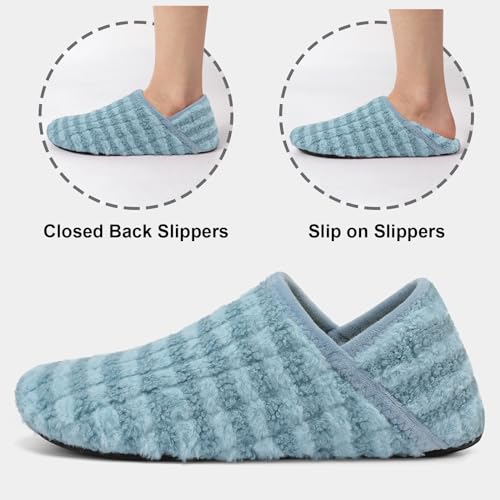 Image of Fires Womens Mens Slippers with Rubber Sole Soft-Lightweight House Slipper Socks Around House Shoes Non Slip Indoor /Outdoor