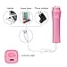 Snailax Cordless Back Massager Handheld - Rechargeable Wand Massager for Neck,Back,Shoulder Foot, Portable Body Massager, Adjustable & Multi-Purpose 3 Massage Heads (Pink)