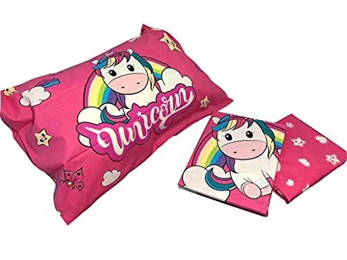 Unicorn Single Bed Sheet for Girls Complete Bed, Pink, Top Sheet, Fitted Sheet, Pillowcase, 100 Percent Cotton, Bed Sheets for Bedroom - Image 4