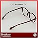 Breaksun Fashion Blue Light Blocking Glasses for Women Men Trendy Oversized Square Eyeglasses (Brown)