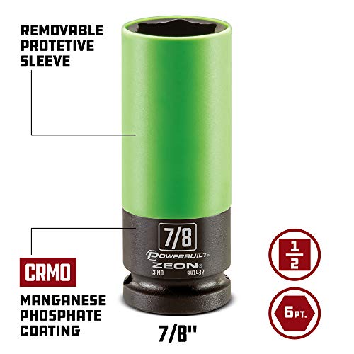 Powerbuilt 7/8 in. Zeon Lug Nut Socket Set for Damaged Lug Nuts - 941432M , Green by Powerbuilt - Image 3