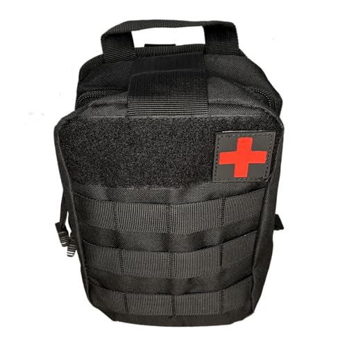 EVS SAFETY Praktische Tasche, Erste Hilfe, Taktische Tasche für Polizei, Security oder für Camping, Jagd, Wandern in fünf Farben (Schwarz)