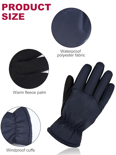 Image of SATINIOR 2 Pairs Kids Winter Snow Gloves Ski Mitten