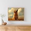 XTXGERL Paint by Number for Adults, Golden Retriever Fetching in Meadows, Adult Crafts Paint by Numbers, DIY Handmade Gifts 16x20 inch #2