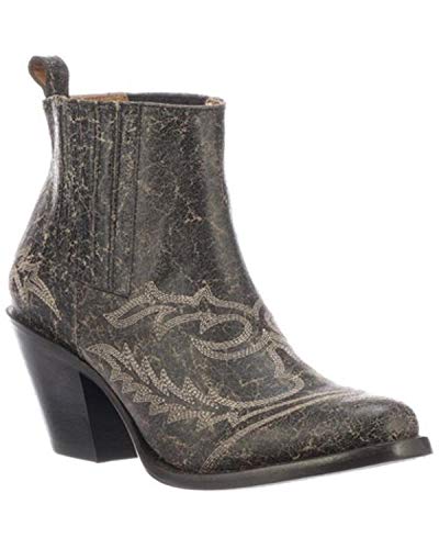 Lucchese Womens Rogue Round Toe Chelsea Casual Boots Ankle Mid Heel 2-3" - Grey - Size 6 B #TOP2
