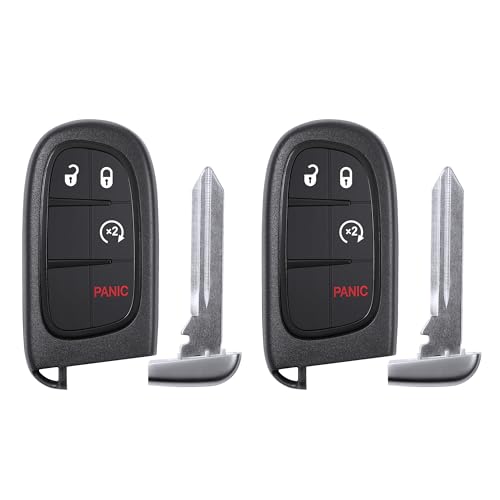 SMIVNLP Car Key Fob,for Dodge Ram 1500 2500 3500 2013-2018;4-But,Keyless Control Entry Remote,OE56046956AC, 68288424AB;FCGQ4-54T (2x4 Buttons)
