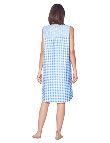 Casual Nights Women's Zip Up House Dress Sleeveless Duster Robe Housecoat Sleep Lounger3