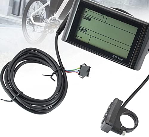 Yepar SW900 Ebike LCD Display 24V/36V/48V52V/60V E-Bike LCD Meter Panel Display for Electric Bike Computer Ebike Accessories, Black