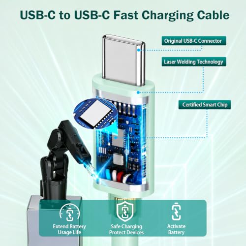 Image of iPhone 17 16 15 Long Charger Fast Charging,20W iPad USB C Wall Charger Block with 6FT USB C to C Cable Cord for iPhone 17 /Pro /Pro Max /17 Air / 16 /16 Pro /16 Pro Max /15 /Plus /Pro /Pro Max