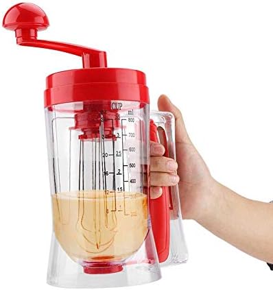 Hand-held Manual Pancake Cupcake Batter Mixer Dispenser Blender Machine Baking Tool for Making Cakes Waffles Betters