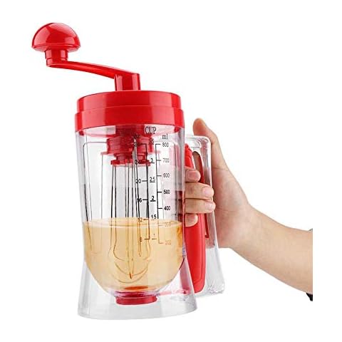 Hand-held Manual Pancake Cupcake Batter Mixer Dispenser Blender Machine Baking Tool for Making Cakes Waffles Betters Cover
