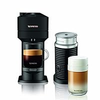 De'Longhi Nespresso Vertuo Next with Aeroccino ENV120.BMAE, Automatic Coffee Maker with Milk Frother, Single-Serve Capsule Coffee Machine, 4 Cup Sizes, Welcome Set Included, 1500W, Black Matte