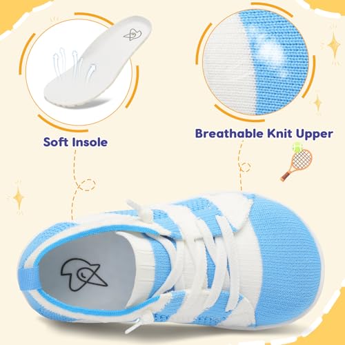Image of LeIsfIt Toddler Shoes Girls Boys Wide Shoes Kids Zero Drop Minimalist Sneakers Barefoot Slip on Tennis Sneakers