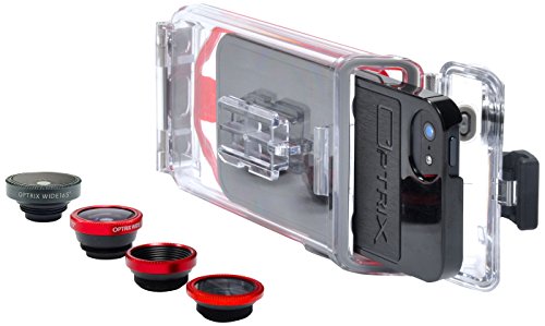 Optrix by Body Glove PhotoProX Waterproof Case with 4 Interchangeable Photography Lenses for iPhone 5/5S/SE
