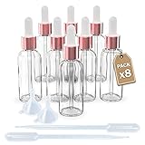 💎 MÁXIMA CALIDAD. Frascos cuentagotas fabricados en vidrio transparente altamente resistente y 100% libre de BPA (Bisfenol A, producto químico perjudicial para la salud y el medio ambiente). Pipetas de cristal con cabezal de silicona blanda para una dosificación cómoda y precisa. Dosificadores inodoros, no tóxicos y reciclables.