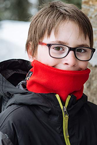 Image of Lupa Kids Handmade Double-Layer Fleece Neck Warmer - Kids Neck Warmer for Boys & Girls - Fleece Neck Gaiter for Winter