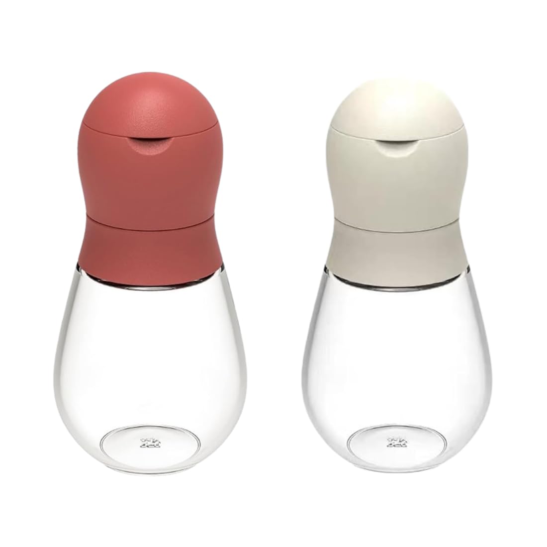 Salt and Pepper Grinder - Premium Spice Grinder Set with Adjustable Grinding Mechanism, Sustainable Kitchen Solution, Glass & Plastic Grinders - Sleek & Modern Design (White 1, Red 1)-image-47
