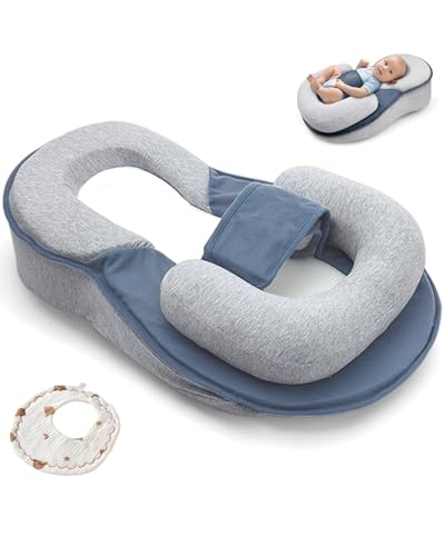 Kangerse Baby Bed Acid Reflux with Strap, Acid Reflux Breastfeeding Pillow for Bottle Feeding,Tummy Time (Regular)
