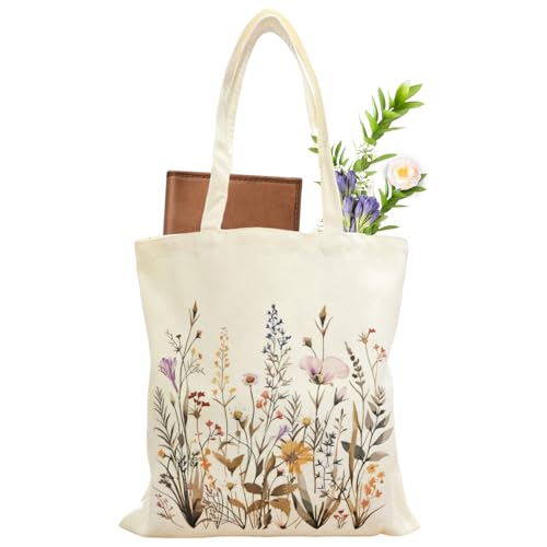 Tashce Bolsa de tela estampada, bolsa de transporte de tela de