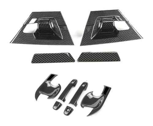 車外ドアハンドルカバー 用 CHR C-HR 2016 2017 2018 2019 2020 アクセサリー フロント リア ドアハンドル ボウルカバー 保護トリム カーボンファイバー ステッカー