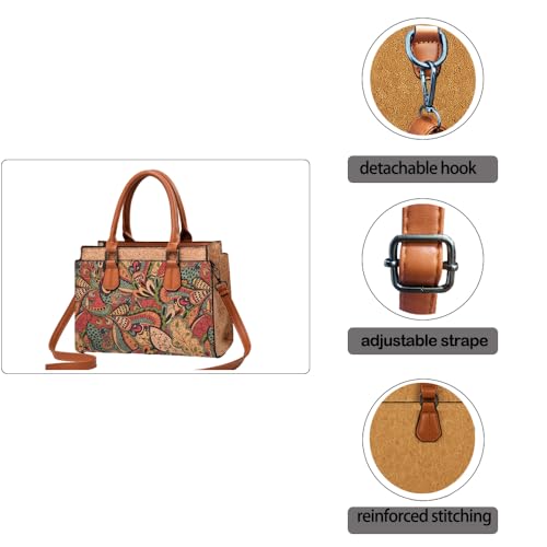 Natural cork Large capacity shoulder bag handbag crossbody4