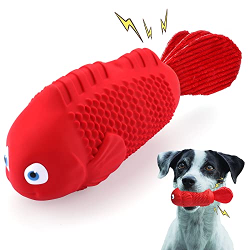 XZYYSMD Durable Squeaky Dog Toys for Aggressive Chewers Large Breed, Tough Dog Chew Toys, Rubber Dog Toys, Heavy Duty Dog Toys, Almost Indestructible Dog Toys, Christmas Dog Toy for Large Medium Dogs