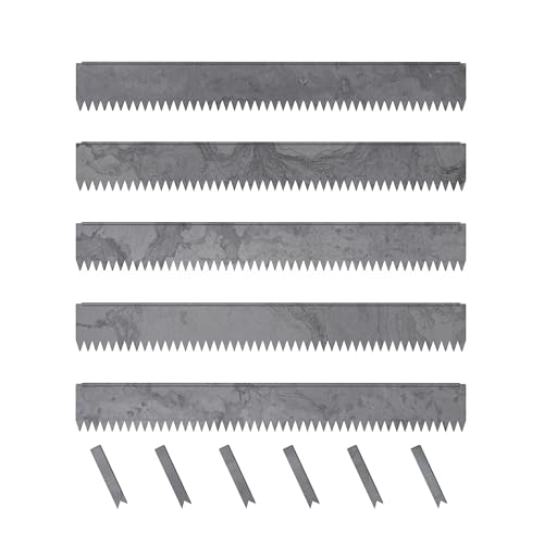 Edge Right - Hammer-in Landscape Edging - 48-inch Strips - 6-inch Depth 1/4-inch Rounded top COR-Ten Steel (5 Pack)