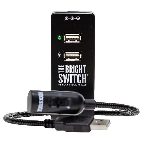 The Bright Switch - Compact USB Light and Charging Station for Pedal Boards - Gooseneck LED Lamp...