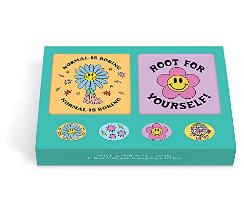 Image of Studio Oh! Be the Sunshine Blank Note Card Set with Envelopes and Stickers 12 Pack Assorted Greeting Cards, 260 GSM Textured Paper Stationery for Thank You Cards, Birthday Cards, Gift Card Envelopes