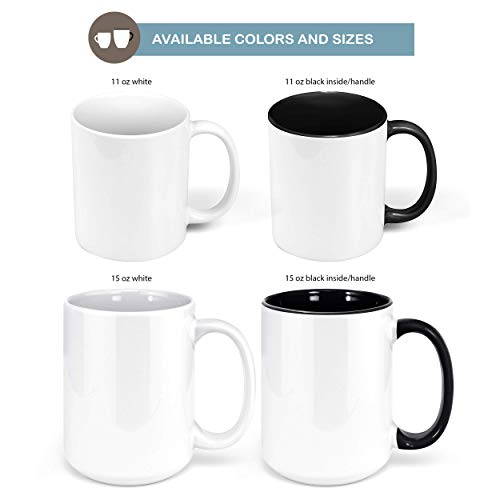 Taza de cerámica personalizada con monograma floral 11 oz miniatura 6