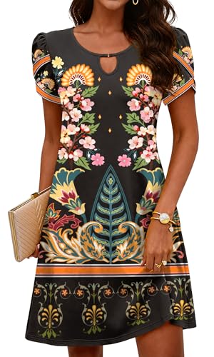 Image of COSSEN Women's Summer Casual Tshirt Dress Crew Neck