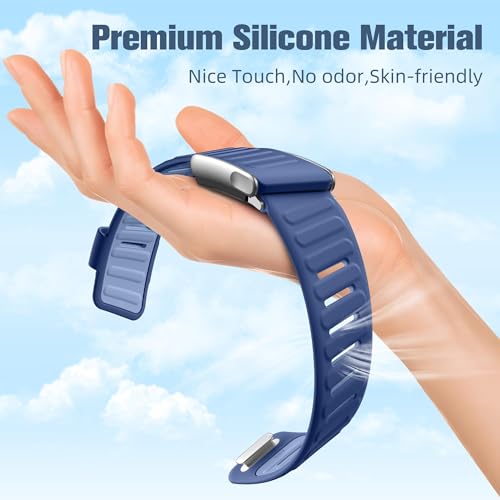 Image of VEMIGON Silicone Sport Band Compatible with Whoop 5.0 One /Peak, Life /MG, Breathable, Adjustable Waterproof Replacement Wristband Strap with Stainless Steel Frame Connector, NOT for Gen 4.0(Band only)