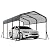 Hipicute 10' x 15' x 8.5' Heavy Duty Metal Carport with Galvanized Steel Roof, Steel Carport Kits Outdoor with Metal Roof, Galvanized Car Shelter for Tractors, Pickup, Boat, Car