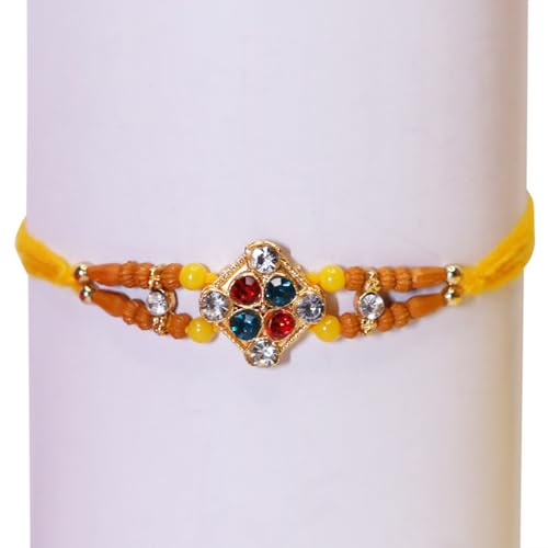 Set of 1 Fancy DesignerRakhi for Brother Rakhi Thread for Bhai Bhabhi Bhaiya Bhabhi and Bhatiji, Raksha Bandhan Rakhi Set Dora Bracelet for Brother Sister Indian Traditional Festival Rakhi4