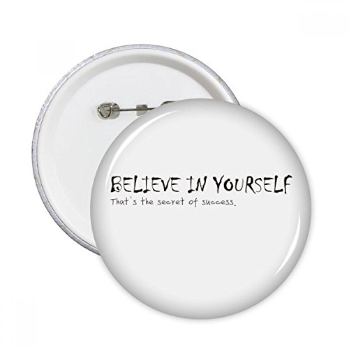 Badge bouton Croyez en vous-même multicolore XXL pour inspirer votre look au quotidien