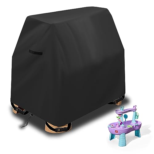 Wasserspieltisch Abdeckplane - 105 x 65 x 84cm Schutzhülle Matschtisch Kinder Outdoor Mit Strapazierfähigem 420D Oxford-Gewebe und Saumkordel, Anti UV Abdeckung für Sand Wasser Spieltisch