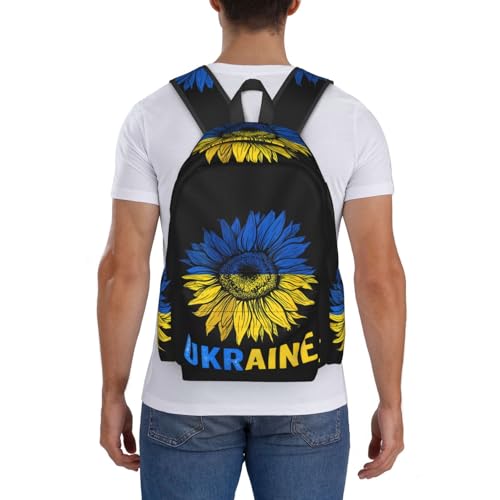 Vintage Ukraine Ukrainian Sunflower Flag Backpack Large Capacity Backpack Lightweight Double Shoulder Bag For Women Men Travel4