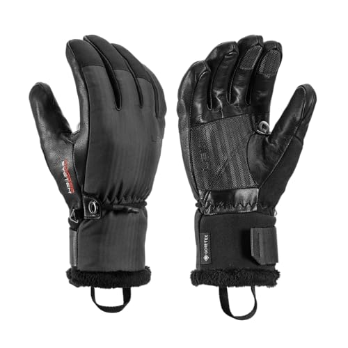 LEKI Women's Lantana 3D GTX Warm Gore-Tex Waterproof Gloves for Skiing, Snowboarding, & Cold Weather - Graphite-Black - Small