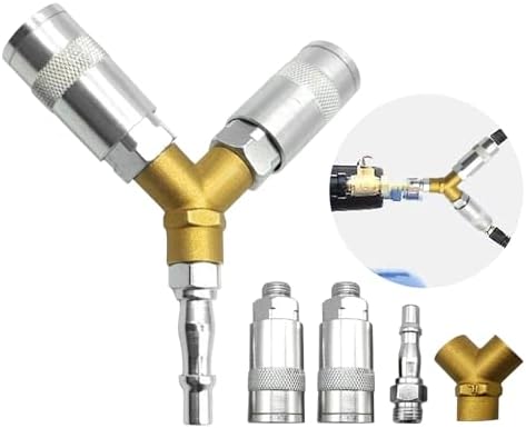 BSP Y Splitter 1/4" Connector - 3-Way Female Fitting, Nickel Plated Brass Faucet Splitter - Foto 9