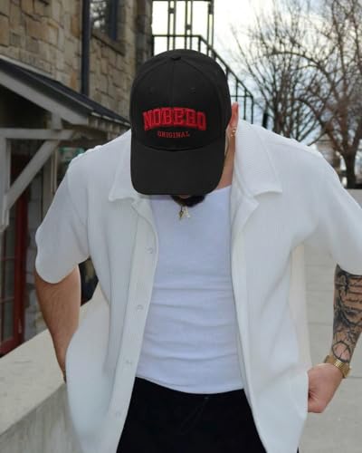 Image of Nobero Caps for Men | Premium Cotton Baseball Cap | Sports Cap for Men with Adjustable Strap | Stylish Casual Everyday Wear Cap | Breathable Unisex Lightweight Cap