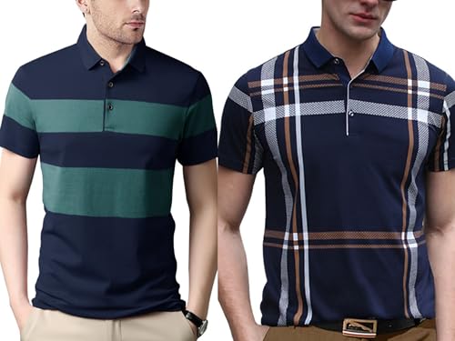 Image of Noble Monk Men's Polycotton Regular Fit Polo T-Shirt Half Sleeves |Polo Collar | Casual T-Shirt