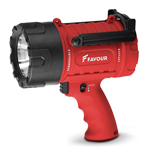 Favour Luce LED da Lavoro Industriale, Luce di Alta Qualità da Cantiere con Treppiede – Luce LED Perfetta Impermeabile e Resistente all’Acqua per Lavori sulla Macchina con Pratica Maniglia