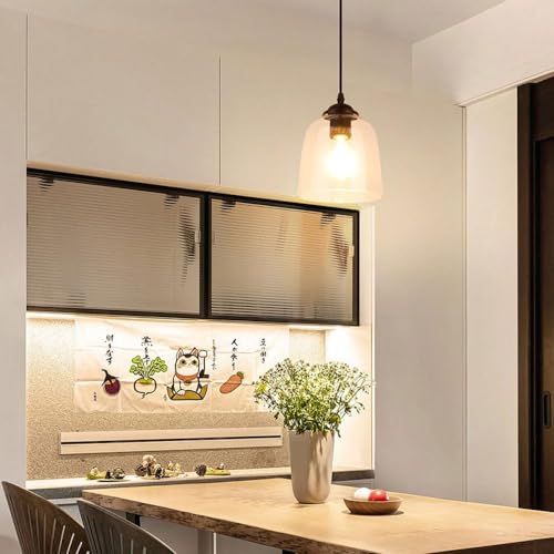 Lámpara colgante de vidrio E27 para iluminar pasillos oscuros con estilo 6