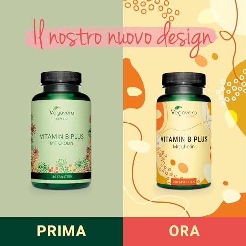 Vitamina B Complex Alto Dosaggio | B1, B2, B3, B5, B6, B7 (Biotina), B9 (Acido Folico), B12 + Colina | Prodotto In Germania | Vegan E Certificato In Laboratorio | Vegavero® - 2