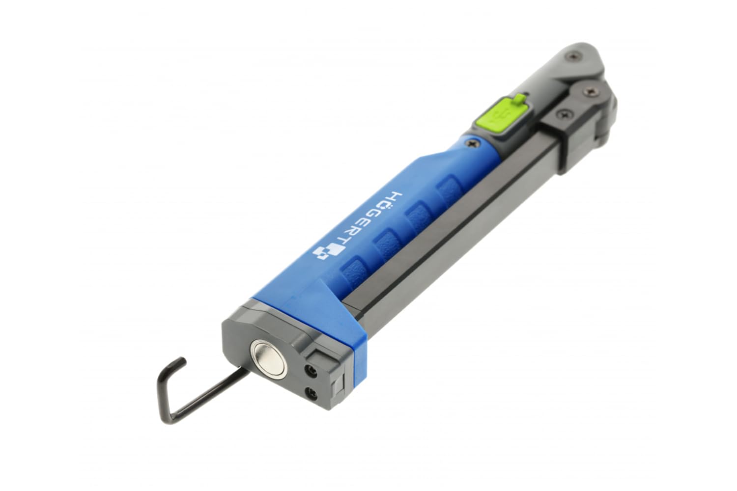 Högert Technik Lampada da officina 200 lm, modalità luce UV, 3 modalità di illuminazione, dimmerabile, magnete, gancio, morsetto, USB-C, ricaricabile, 2,5 ore, autonomia, batteria da 650 mAh