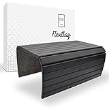 D&D Living® Bandejas Brazos de sofá | Bandeja Flexible para apoyabrazos de Madera Natural (Bandeja con 50x35 cm, Negra) | Bandeja sofá reposabrazos