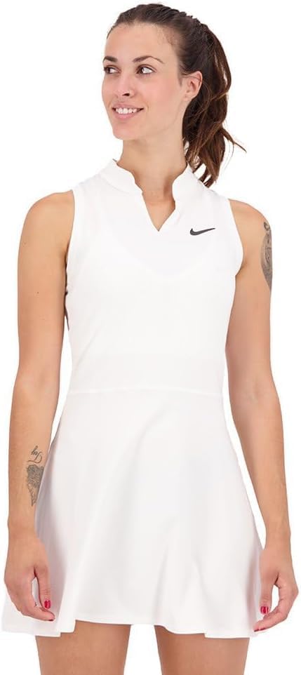 Nike Women's Court Dri-FIT Victory Tennis Dress, White, XL