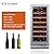 Ca'Lefort 15 Inch Wine Fridge & Cooler - 33 Bottles Wine Fridge with Glass Door, Small Wine Refrigerator with 3 LED Light Built-in for Home Bar Kitchen